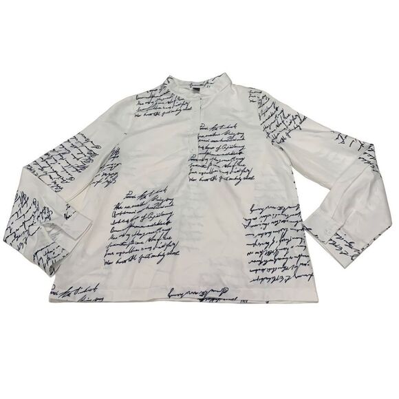 Newsprint Blouse - Picture 1 of 8
